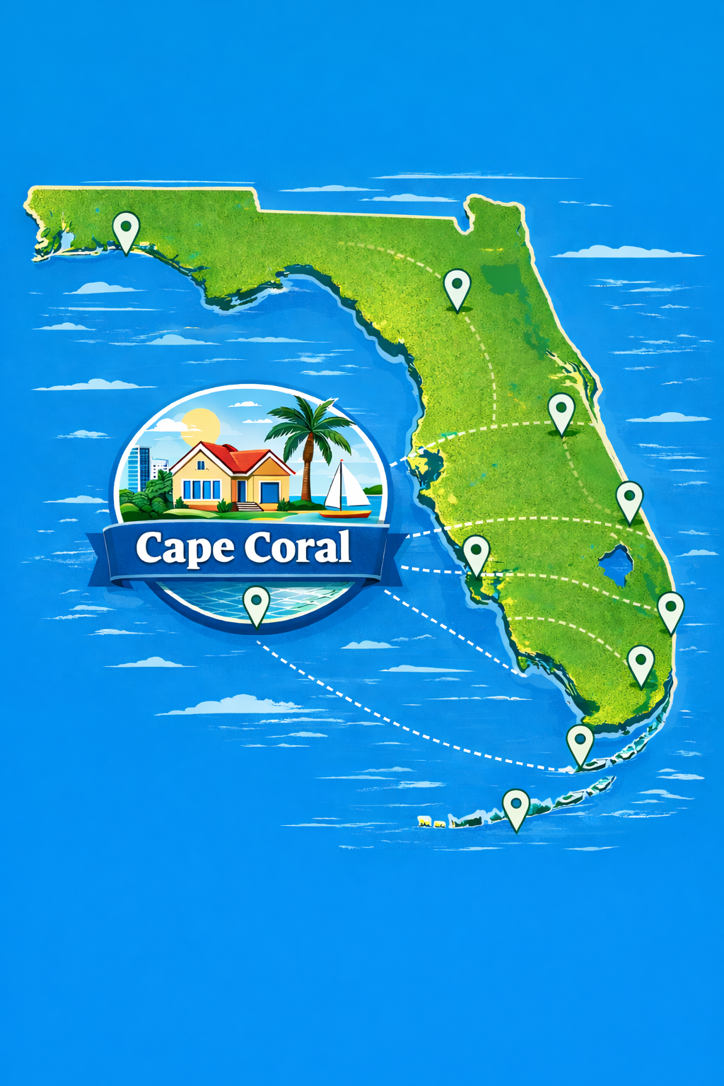 cape coral map cities 01