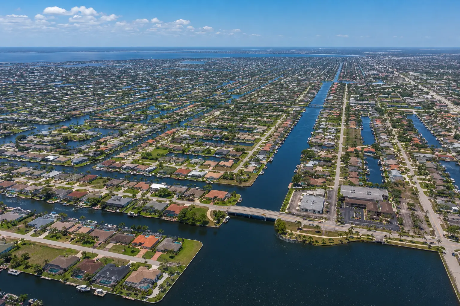 Cape Coral Florida real estate overview with waterfront canals and homes