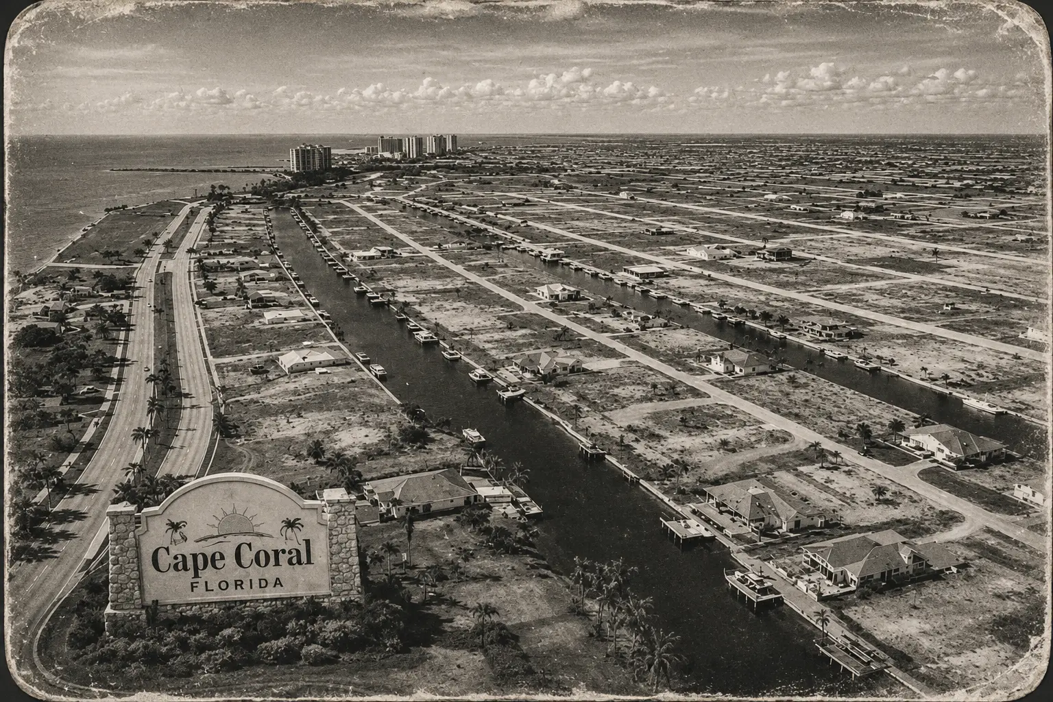 Early Cape Coral land before modern waterfront development