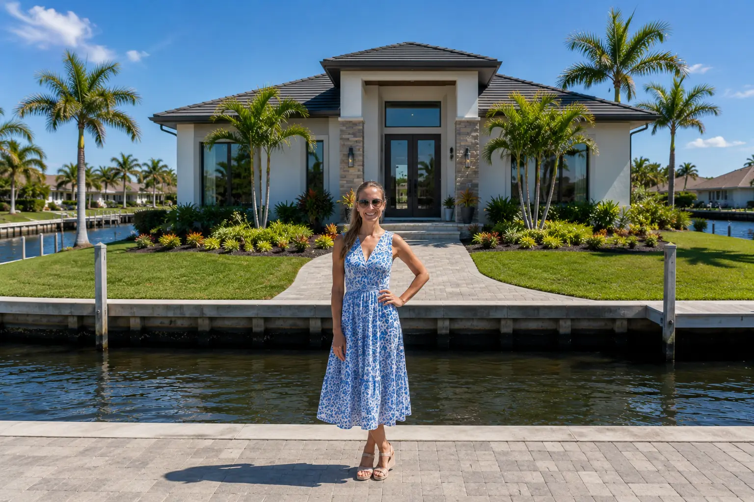 First-time Florida homeowner building in Cape Coral with guidance on flood zones seawalls elevation utilities insurance and builder selection