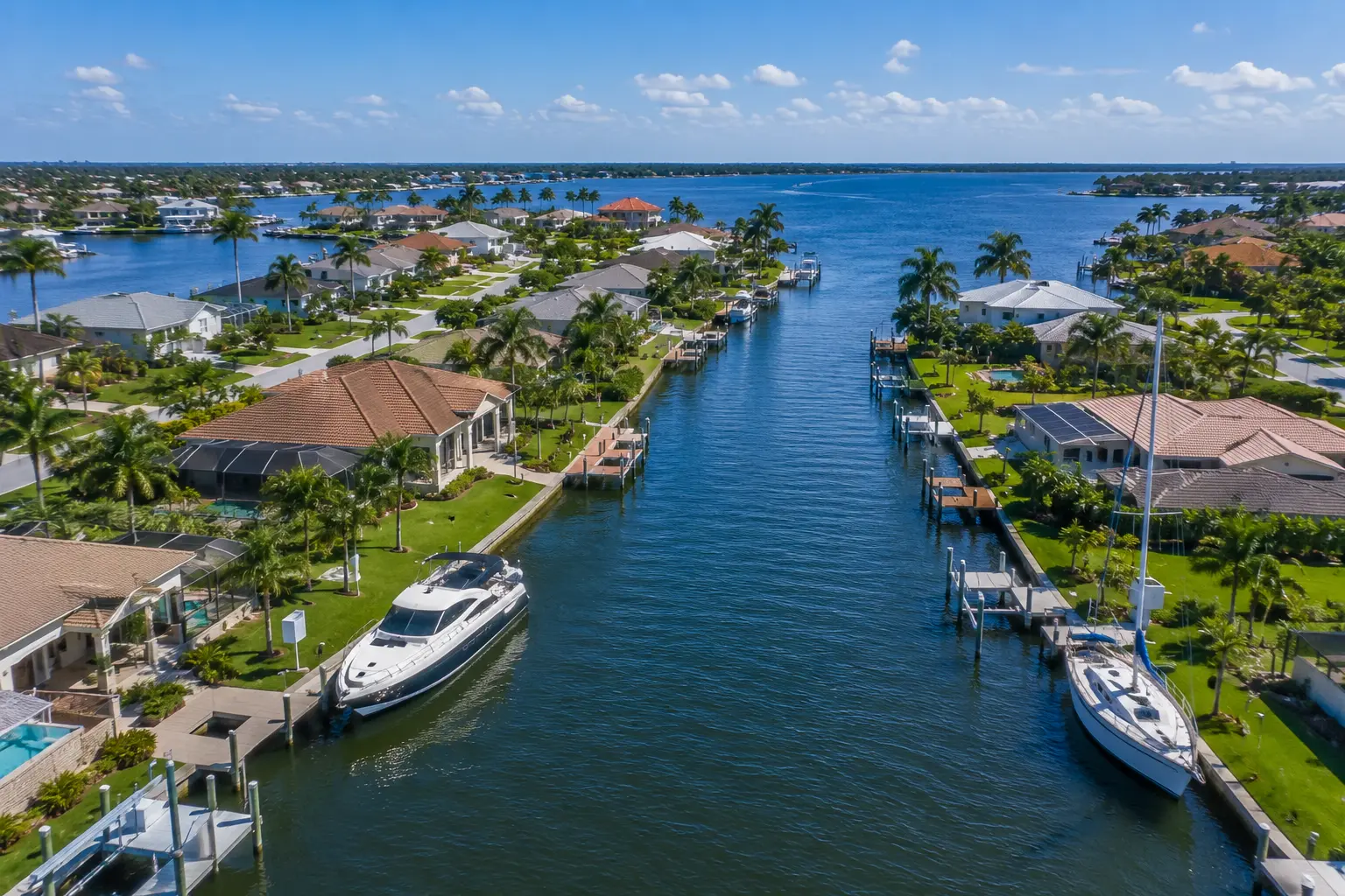 Cape Coral city quadrants and canal neighborhoods for new home construction