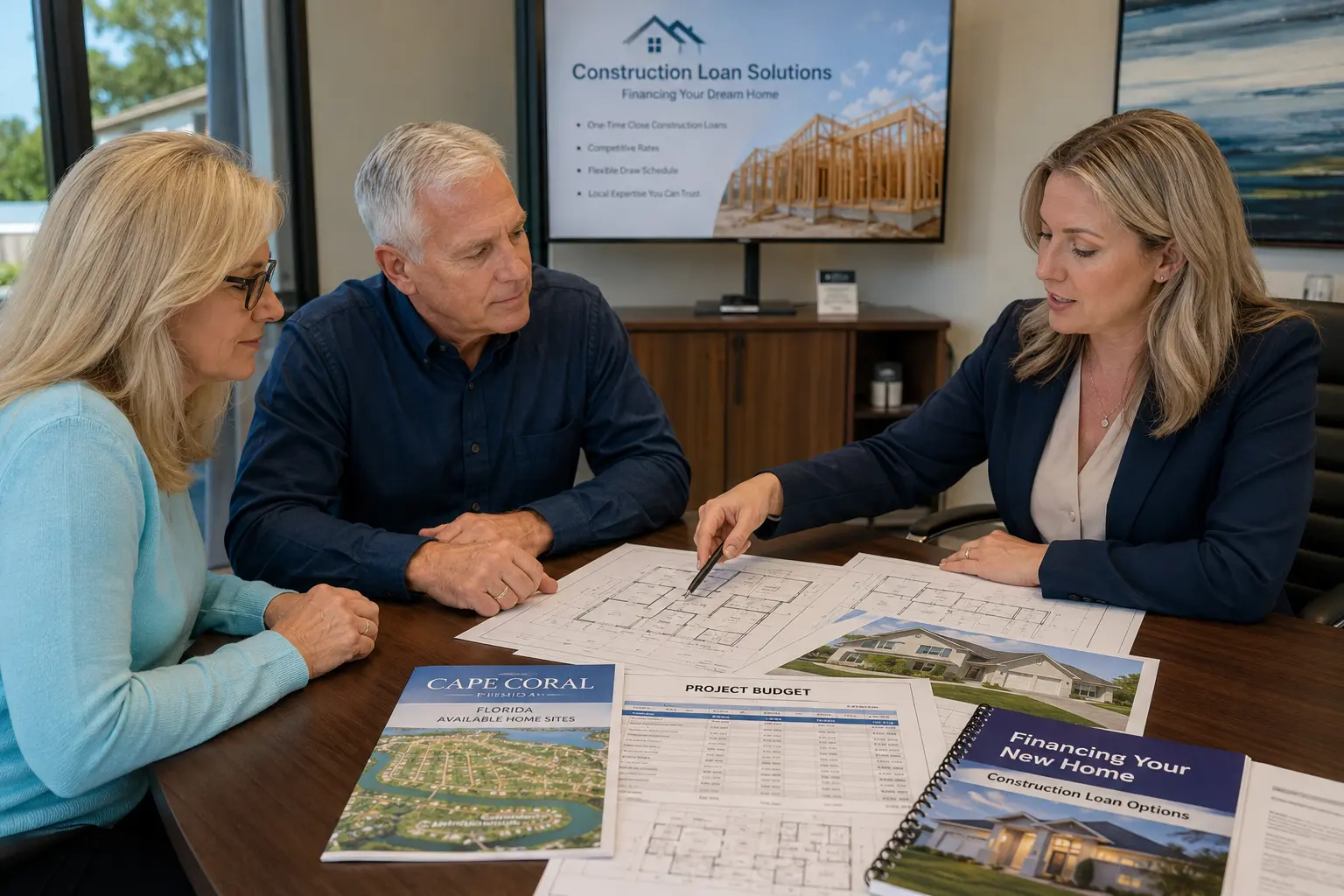 Cape Coral construction loan process with funds released in stages during new home construction