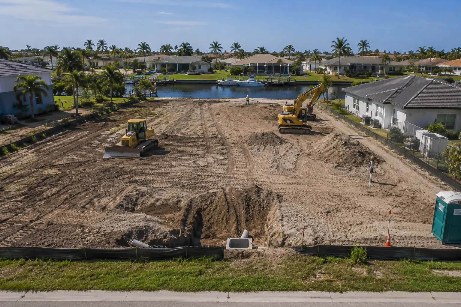 Typical Cape Coral build budget including land site preparation home construction outdoor improvements and financing costs