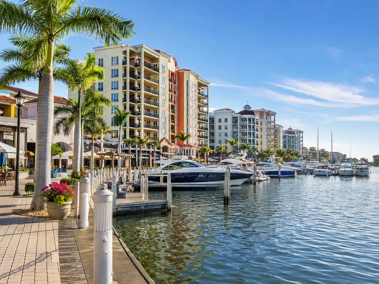 Cape Harbour Cape Coral luxury waterfront marina lifestyle with restaurants shops and boat access