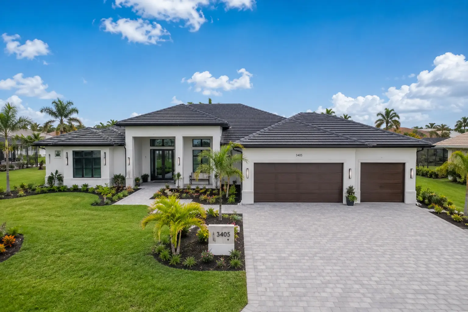 Building more home for the money on a Cape Coral non-canal lot with upgraded finishes pool and outdoor living