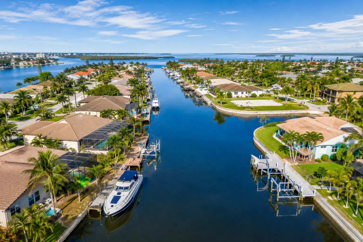 Saltwater canal lots in Cape Coral with Gulf access waterfront living and boating opportunities