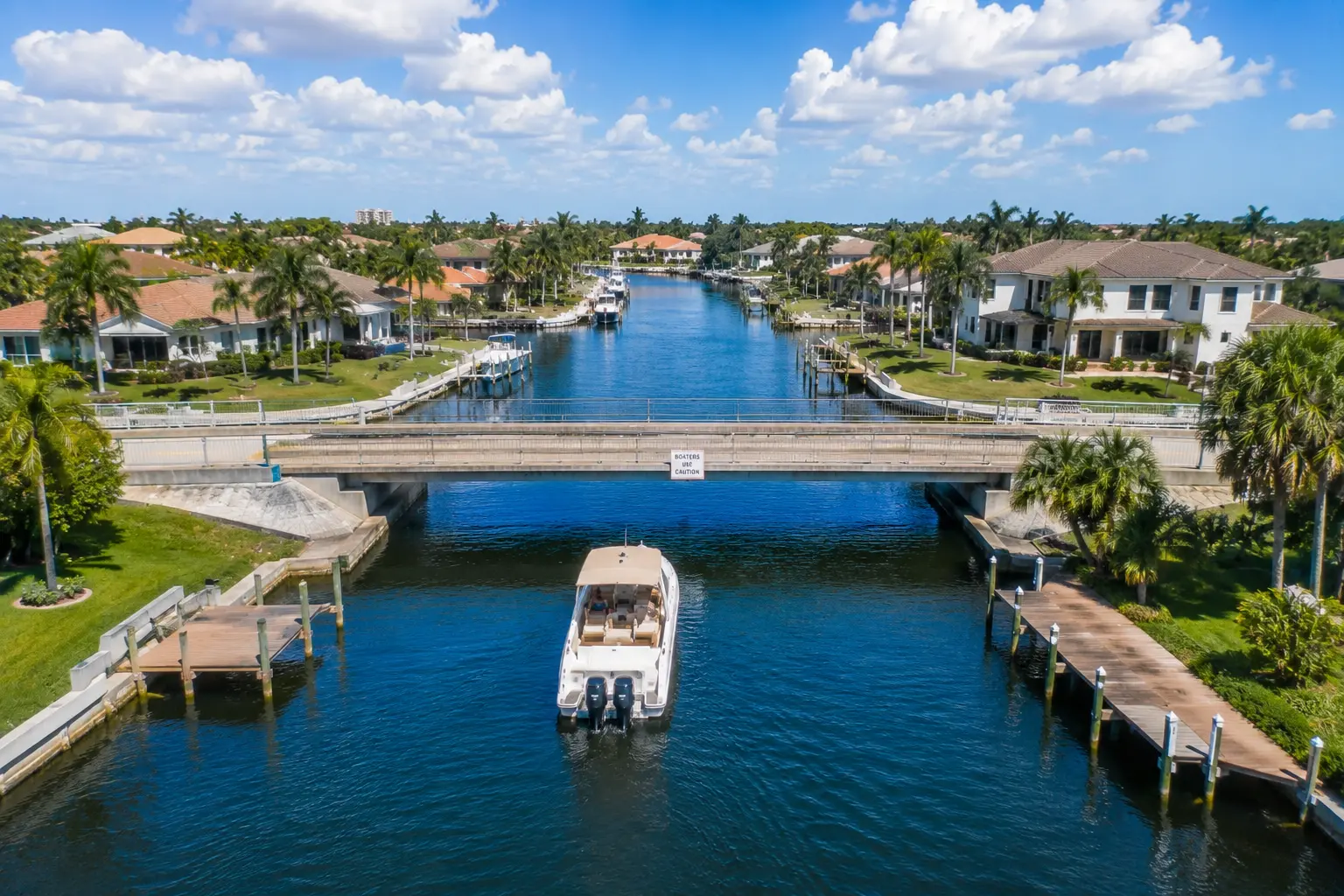 Sailboat access lot in Cape Coral with no bridge restrictions for larger boats and Gulf access