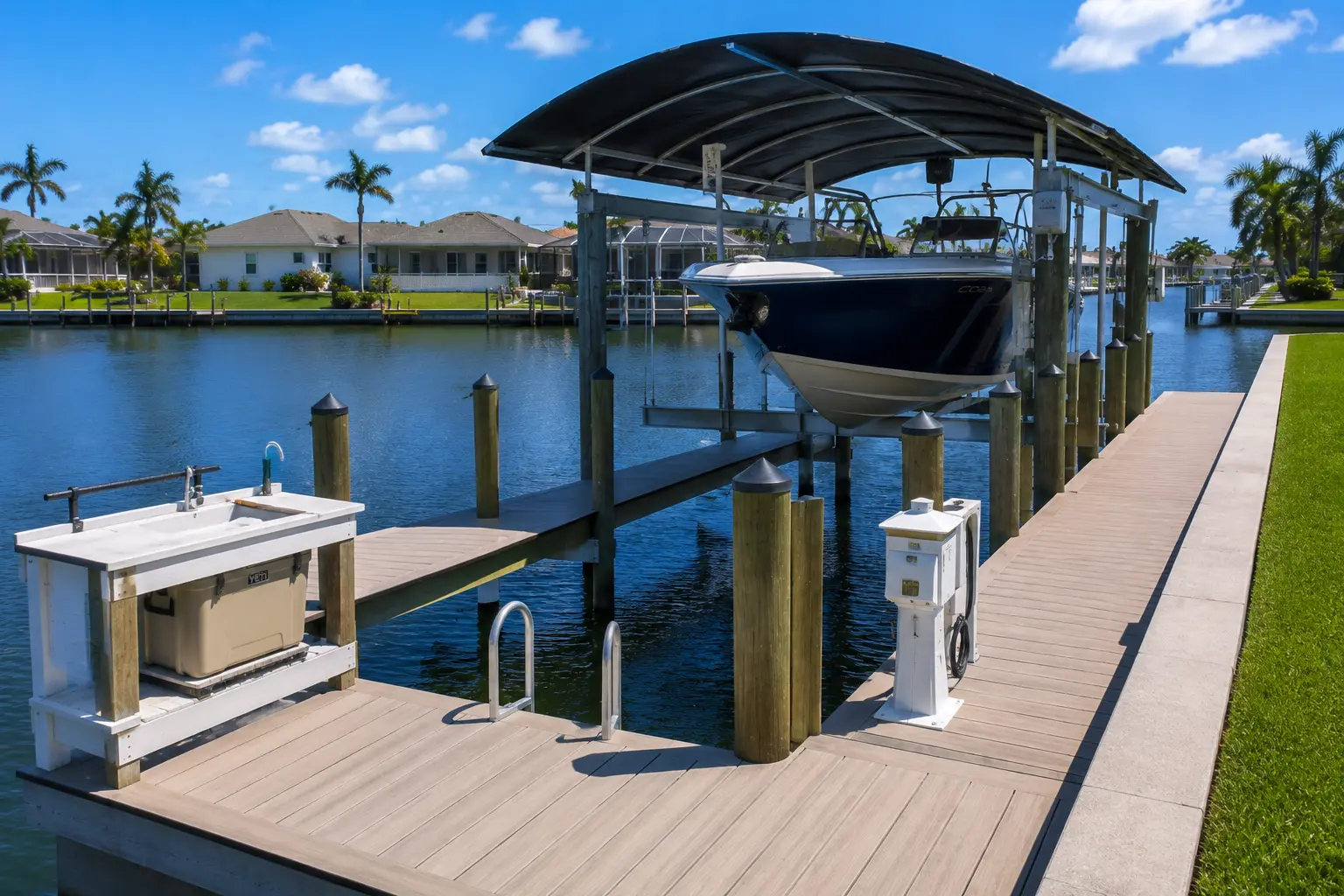 Cape Coral seawall materials including concrete reinforced concrete vinyl and composite waterfront systems