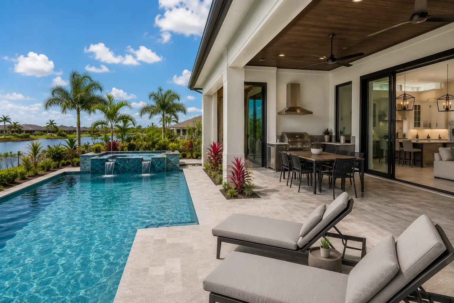 Building a new Cape Coral home with control over lot selection floor plan finishes pool and outdoor living